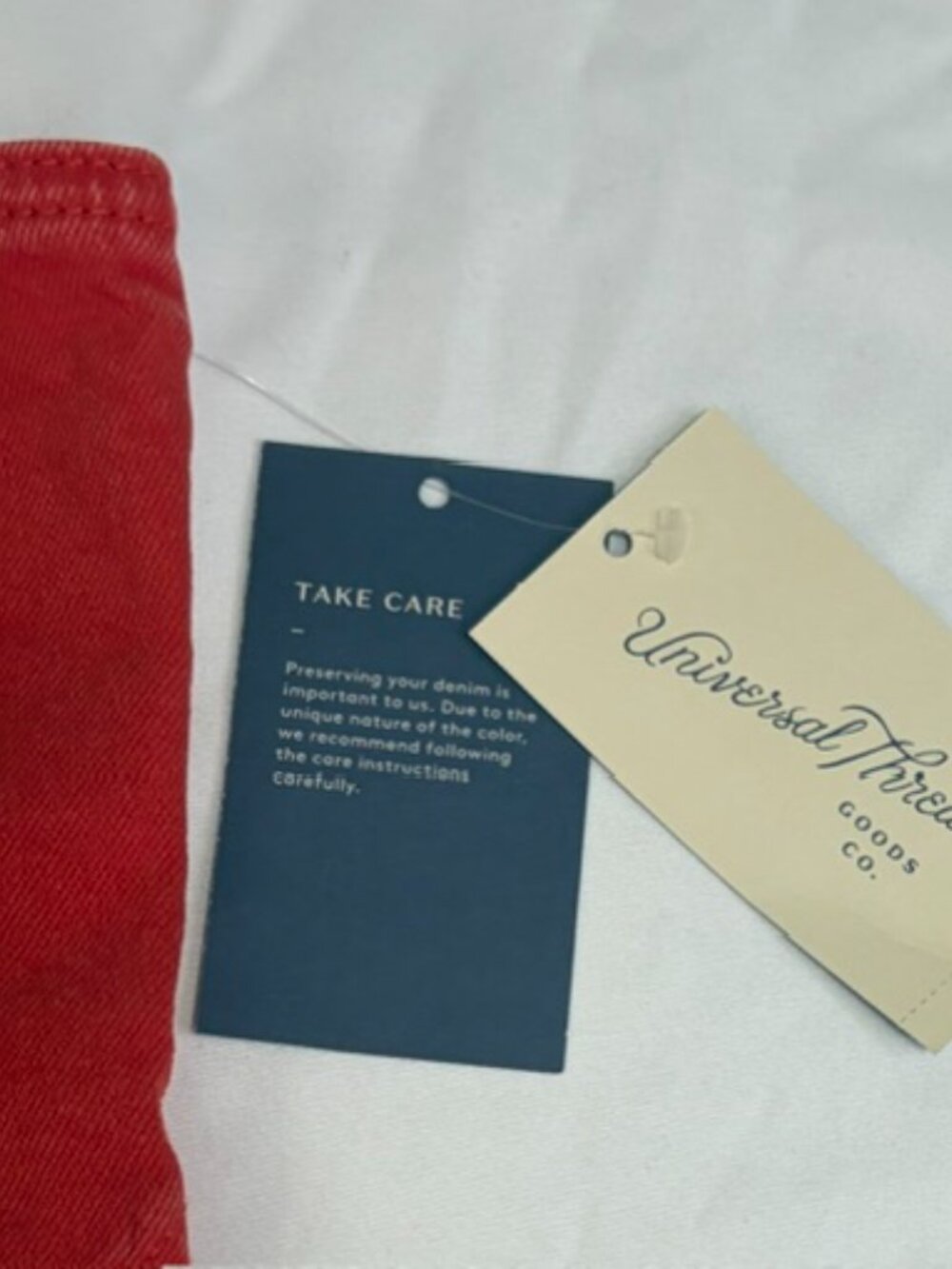 NWT Universal Thread Red Denim Strapless Corset Tube Top - Size 2 - Picture 6 of 6